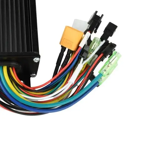 DC36V/48V/64V 750W-1500W Brushless Motor Controller for E-Bike – Black Aluminum Alloy Sine Wave, Electric Motor Controller