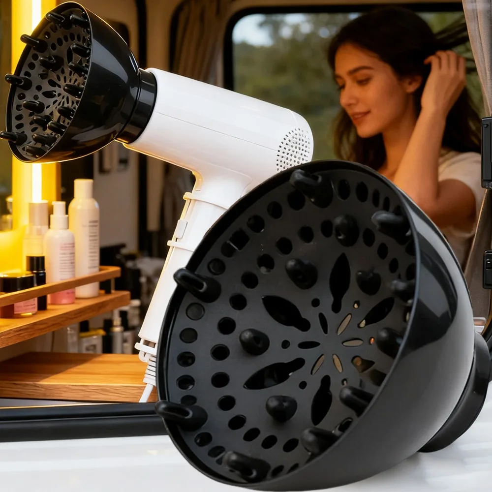 جديد مجفف الشعر الناشر هود استبدال العالمي الناشر غطاء أسود الشباك مجفف الشعر غطاء DIY بها بنفسك تصفيف الشعر أداة التبعي #1