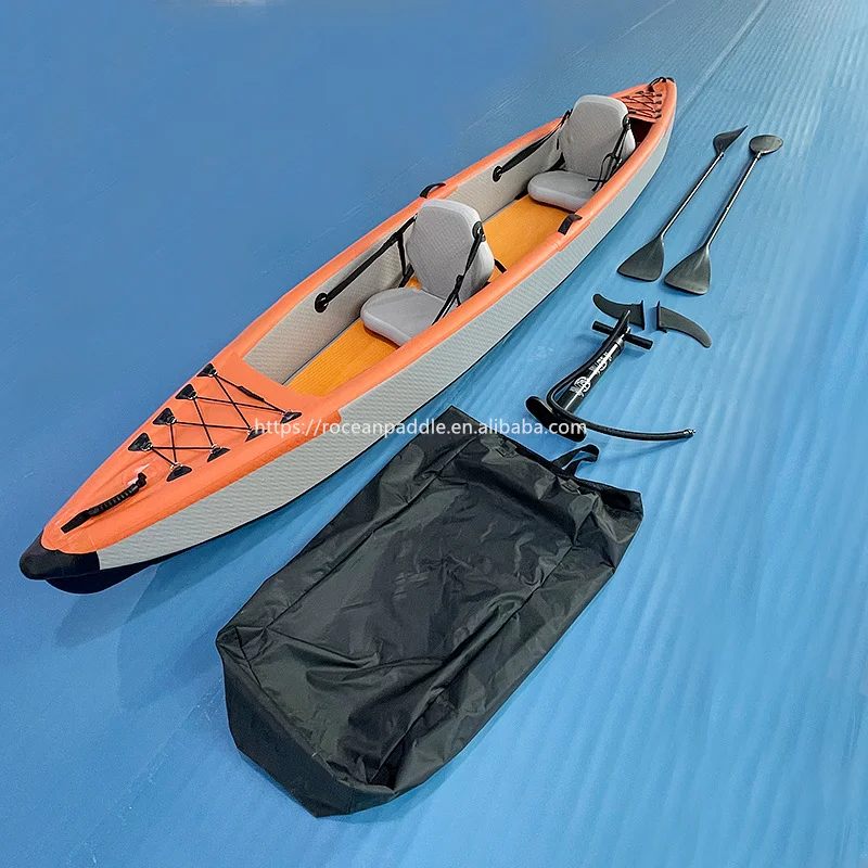 Factory Stock Drop-stitch PVC Inflatable Kayak 2 People Fishing Kayak With Two Seats