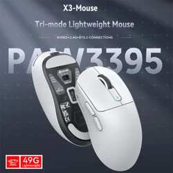 Attack Shark X3/X3PRO Bluetooth Mouse,PixArt PAW3395,26000dpi,2.4g Wireless Tri-Mode Connection,Lightweight Macro Gaming Mouse