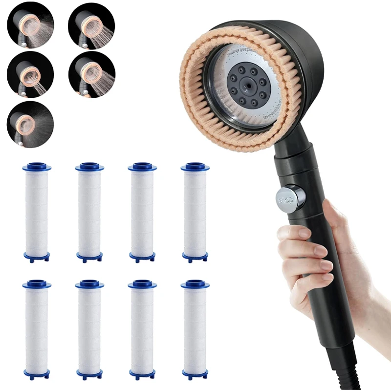 Dai Spray Brush Five-speed Pressurized Shower Home Bathroom Bath Shower Powerful Pressurized Lotus Head Pressurized Shower Head