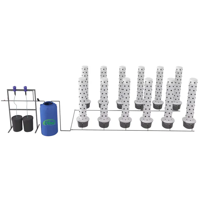 Lyine Aeroponic Vertical Grow Farming Hydroponics Vertical Tower Garden for Leafy Vegetables