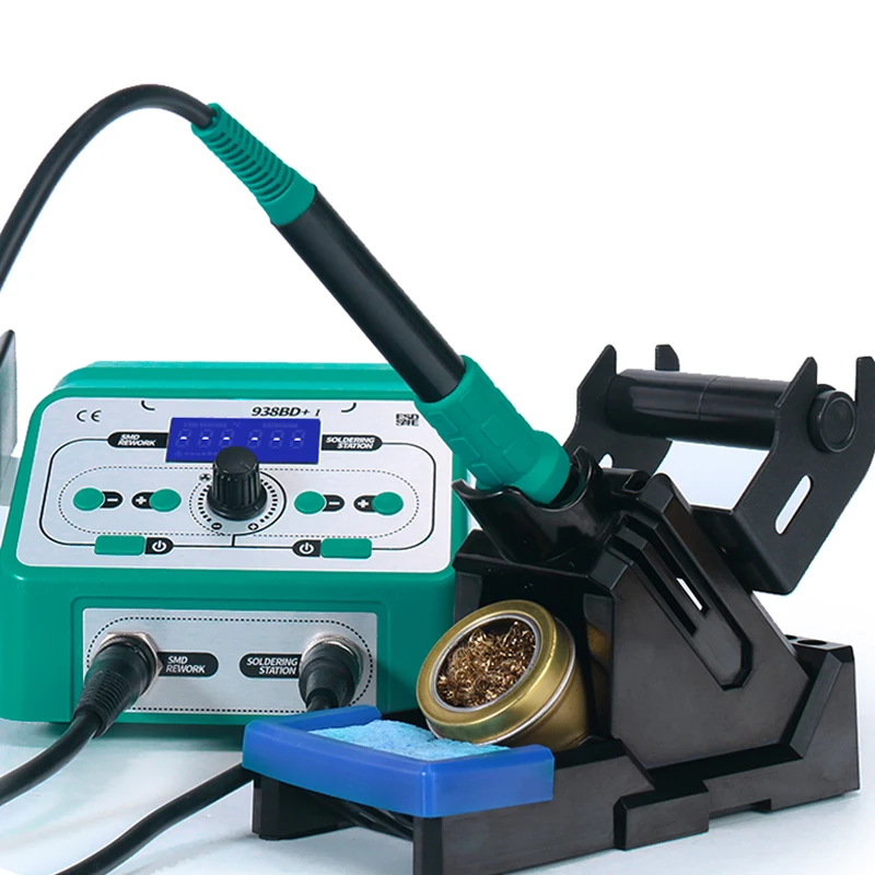 

938 Intelligent Hot Air Gun Soldering Station Two-in-one Electric Soldering Iron Digital Display Adjustable Temperature