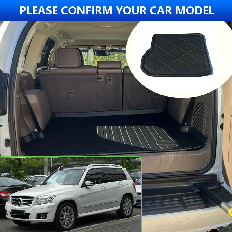 For Mercedes Benz GLK Class X204 2010~2015 2010 2011 2012 Car Rear Trunk Protector Pads Waterproof Anti-Fouling Mat Accessories