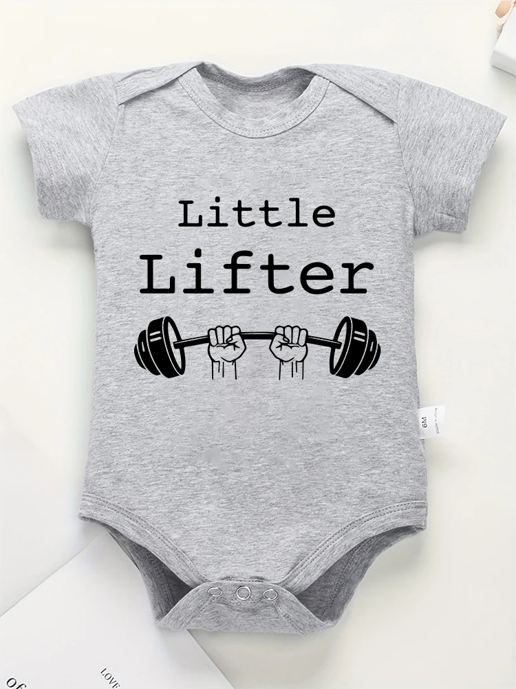 Little Lifter Fun Cute Baby Boy Girl Clothes 0-24 Months Newborn Cotton Skin-friendly Onesies High Quality Popular Infant Romper