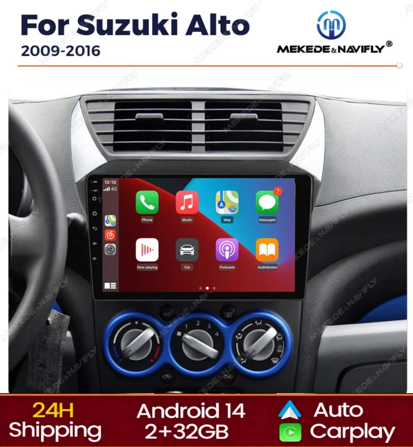 

9 Inch Intelligent Android System FM Autoradio For Suzuki Alto 2009-2016 Wireless Carplay Android Auto Multimedia Player GPS RDS