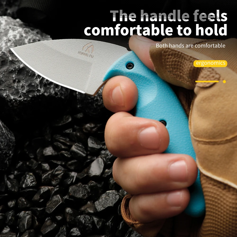 Wilderness sleeve sword claw knife 440C high-quality steel, high hardness integrated steel tactical small straight knife, portab