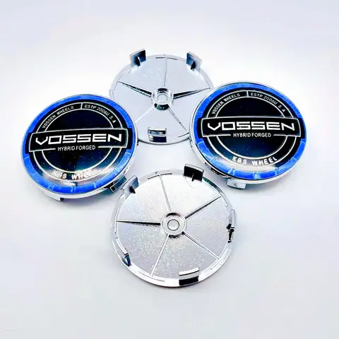 4PCS/lot 3D 68MM VOSSEN Emblem Logo Car Wheel Center Hub Caps Wheel Center Cap Decoration Auto Styling Rim Hub Cap