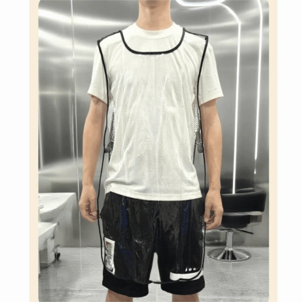 Double-sided Transparent Barber Uniform Antistatic Waterproof Salon Hairstylist Apron Durable Breathable Hairdresser Vest