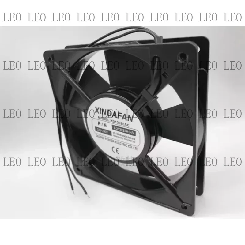 MY For INDAFAN XD12025A2HS 12CM 220V 12025 Two-Wire AC Aluminum Frame Cooling Fan