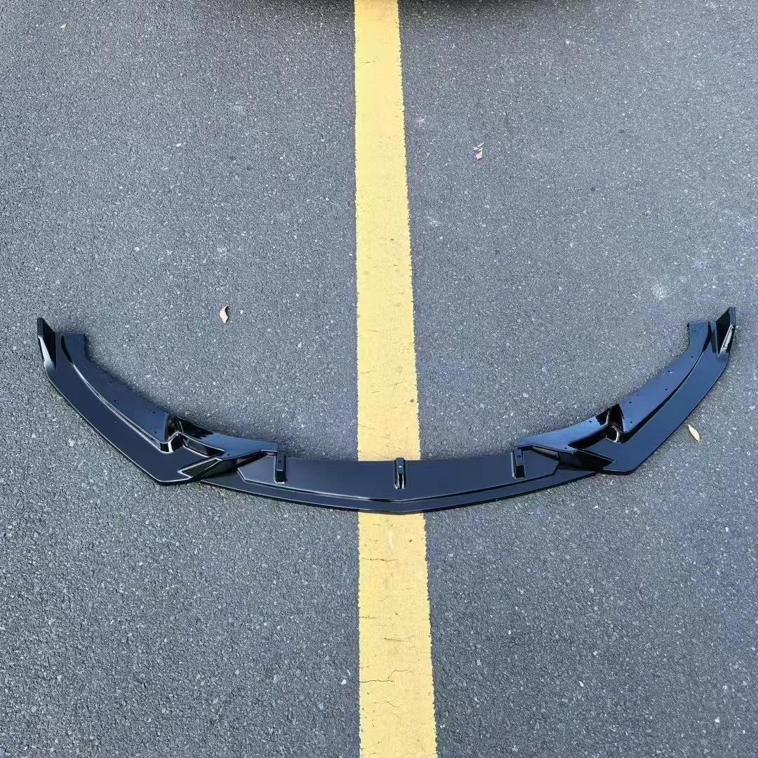 Front Bumper Spoiler Lip For Cadillac CT5 2024 2025+ Gloss Black/Carbon Fiber Look Car Lower Blade Guard Plate Splitter Protect