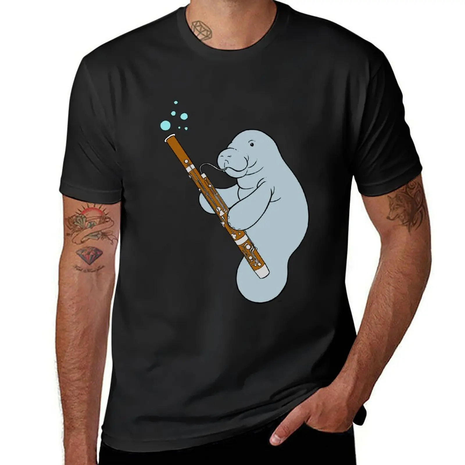 The Bassoon Manatee T-Shirt Blouse blanks anime customs fitted t shirts for men