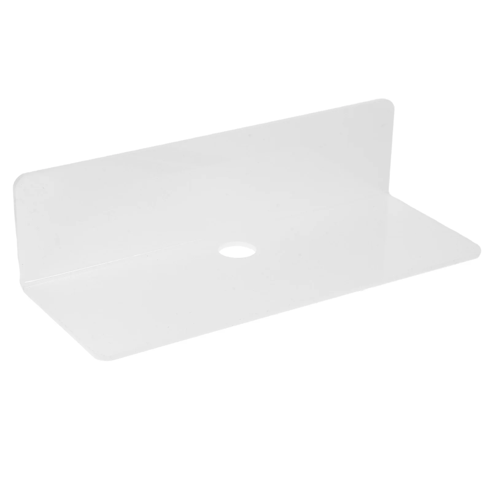 

L-Shaped Wall Mounted Storage Rack Acrylic Floating Shelf Black Bedroom Bathroom Kitchen No Drill Shelves Phone Bedside Modern