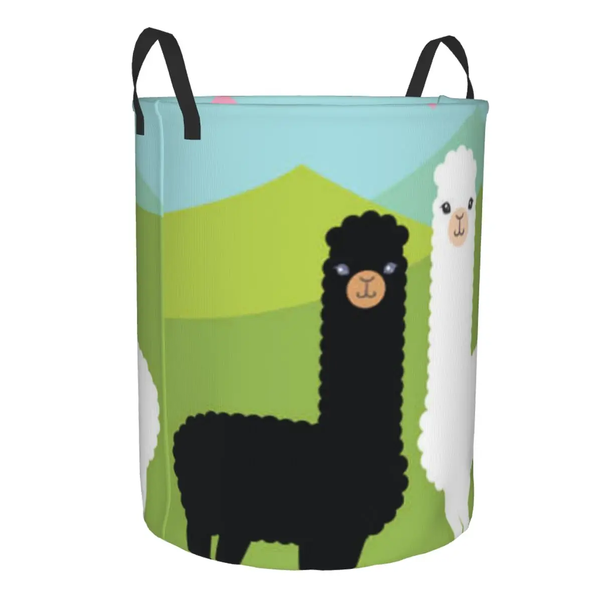 Alpacas In Love Waterproof Storage Bag Household Dirty Laundry Basket Folding Clothes Organizer