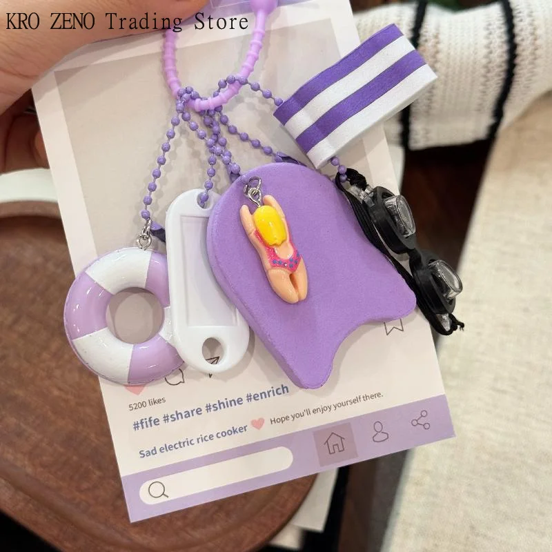 1PC/Set Floating Key Ring, Purple Water Buoyant Key Chain, Boat Key Chains For Fishing, Sailing, Surfing, Swimming, Water Sports