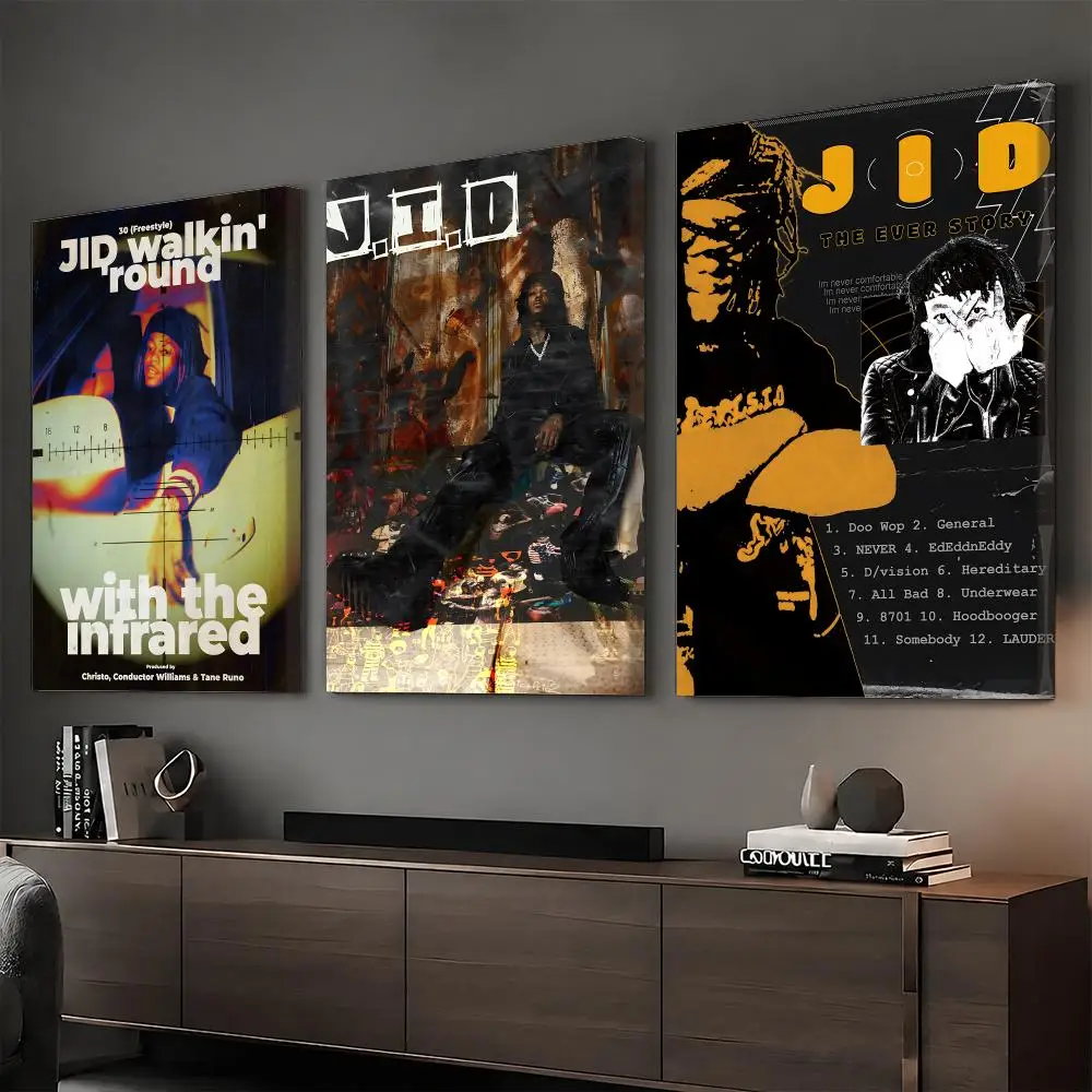 J-JID Rapper Music Painting Calligraphy HD Modern Style Inner Frame Canvas Poster Bedroom Room Hallway Wall Art Decor