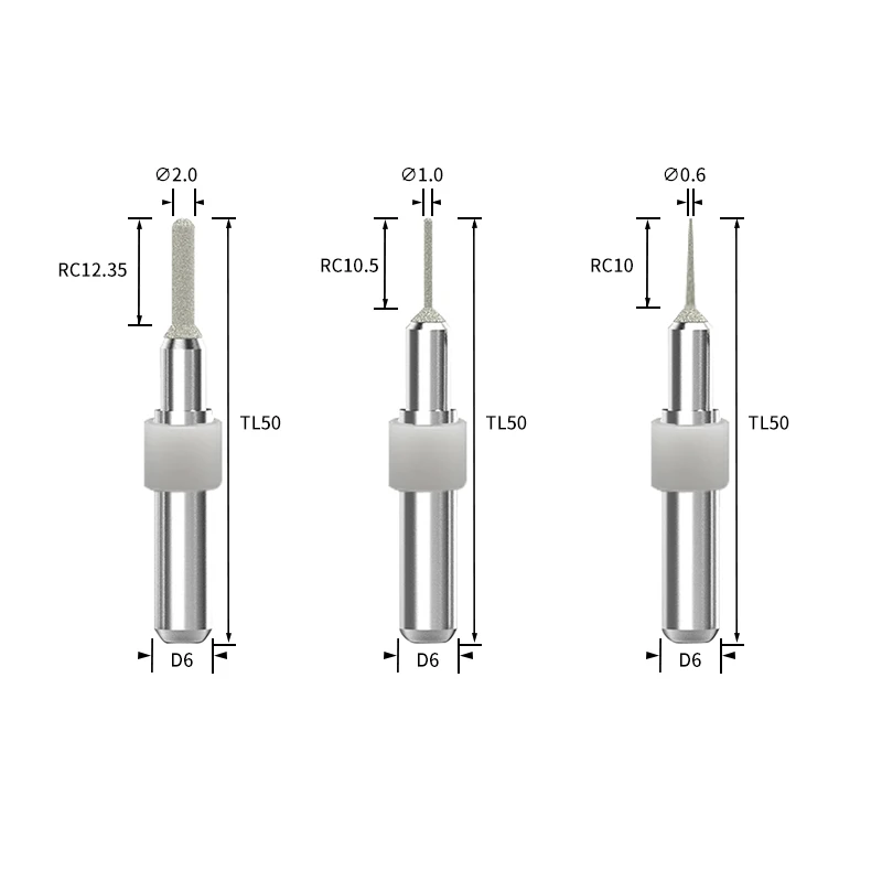 JINY Fräser Frässtifte für Gras, Keramik, Lithiumdisilikat D6 Frässtift für JINY Fräsmaschine – Detail 6