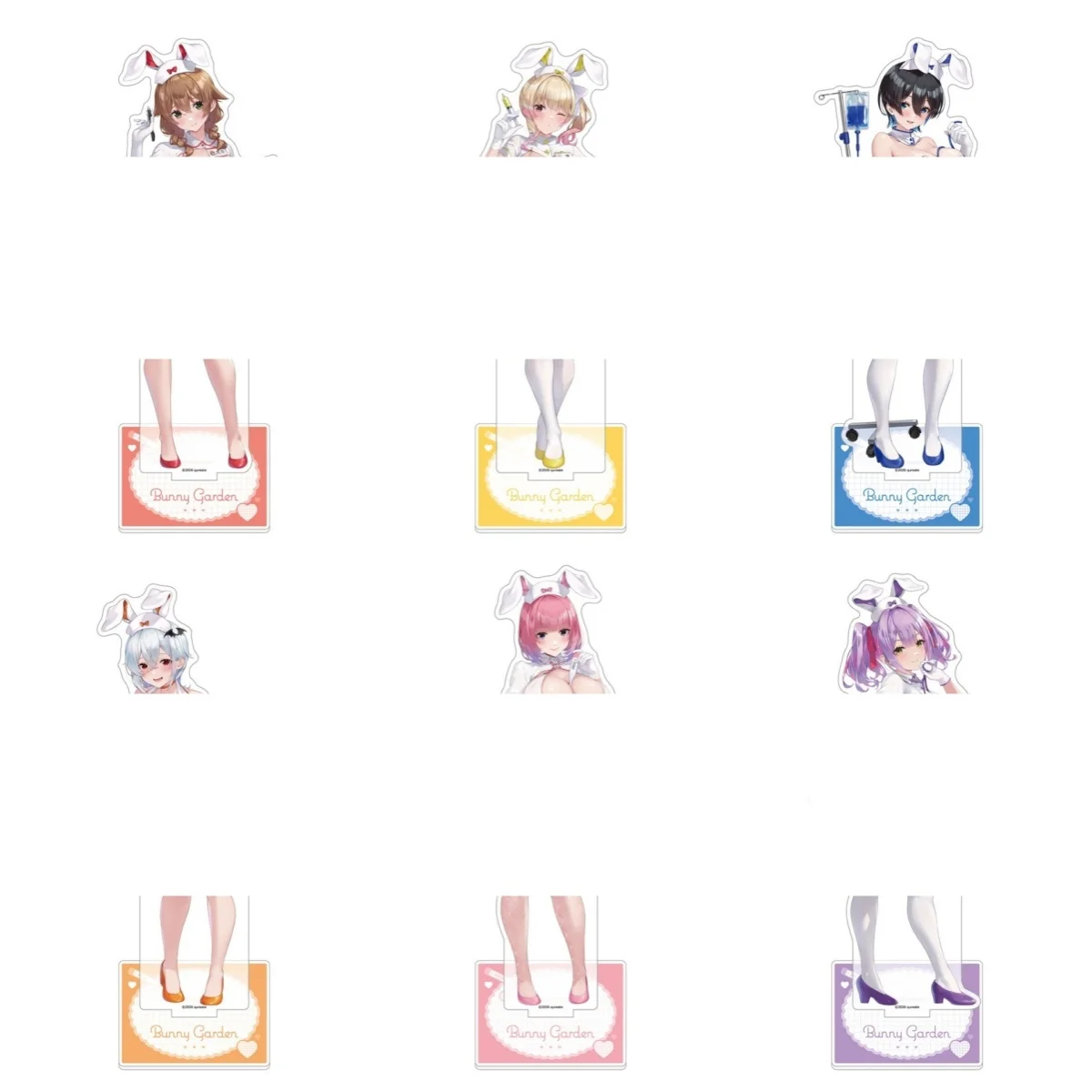 Love Adventure Game Bunny Garden Rin Miuka Name Acrylic Stand Figure Model Plate Keychains Desktop Ornament