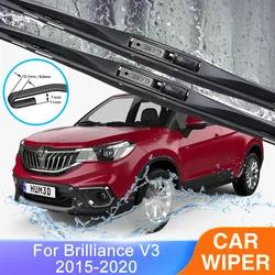 2x For Brilliance V3 2015 2016 2017 2018 2019 2020 Brushes Cutter Front Rear Wiper Blades Set Windshield Replacement Accessories