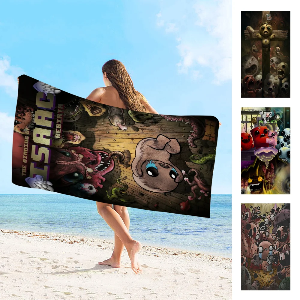 

Binding Of Isaac Beach Towel Colorful Bath Towels For Girl Microfiber Quick Dry Custom Sand Free Beach Yoga Spa Gym Pool