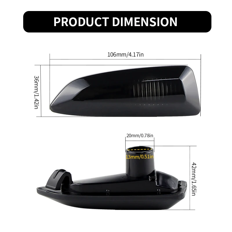 2PCS Side Marker Turn Signal Indicator light shell without bulb For Opel Astra J K Grandland X Crossland X Insignia B Zafira C