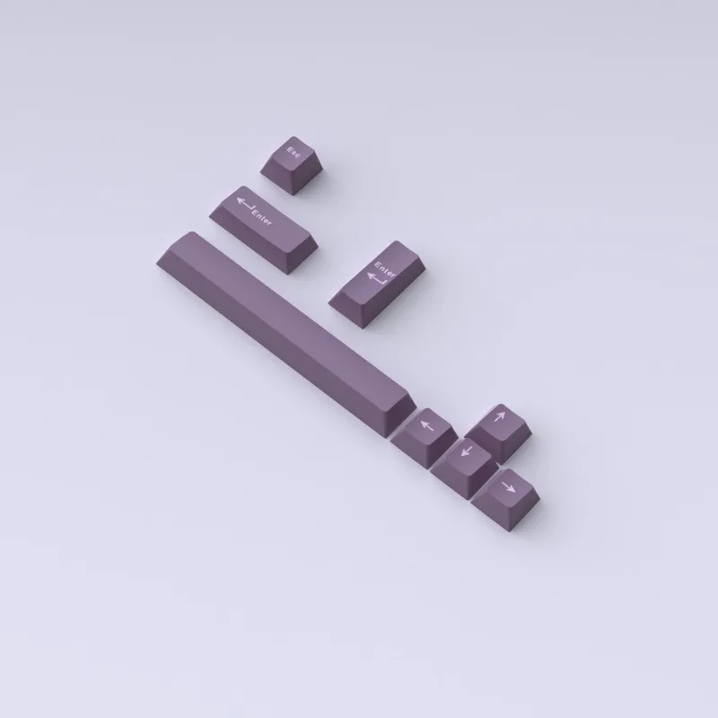 Purple keycap with 8 additional keys, original factory height PBT two-color injection molding customization