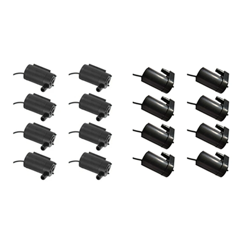 8Pcs Black Silent Mini Submersible Pump For DC3V 5V For Computer Water Cooling USB Powered