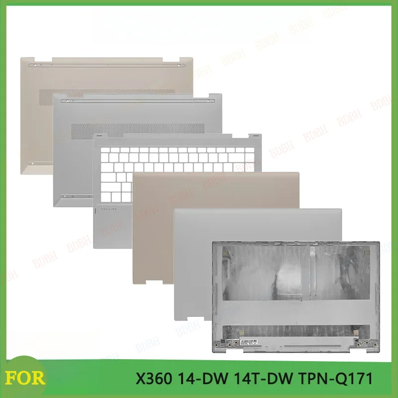 NEW For X360 14-DW 14T-DW TPN-Q171 Series Laptop LCD Screen Rear Lid Top Case/Back Cover/Front Bezel Frame/Bottom Case