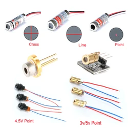 650nm 5mW 6MM Line/Cross/Red Point Laser Laser Diode Module Head Glass Lens Focusable Adjustable Industrial Class Laser Module