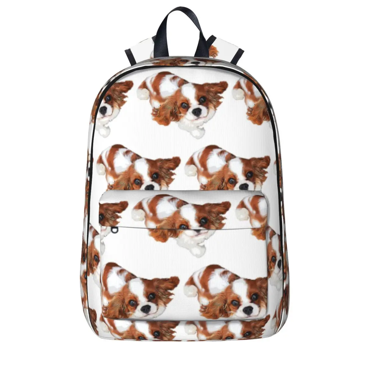 Cavalier King Charles Spaniel Looking Up Backpacks Student Book bag Shoulder Bag Travel Rucksack Fashion Children School Bag