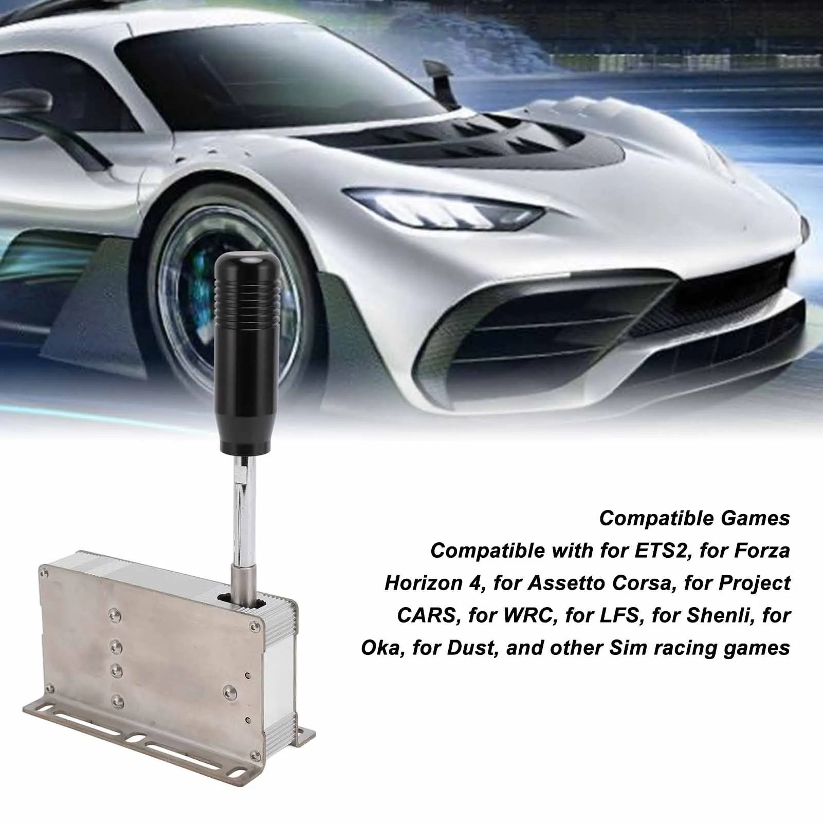 

Racing Game Shifter Plug and Play Independent System Sensitive USB Sequential Shifter for G923 for T500 for Windows 11 10 7