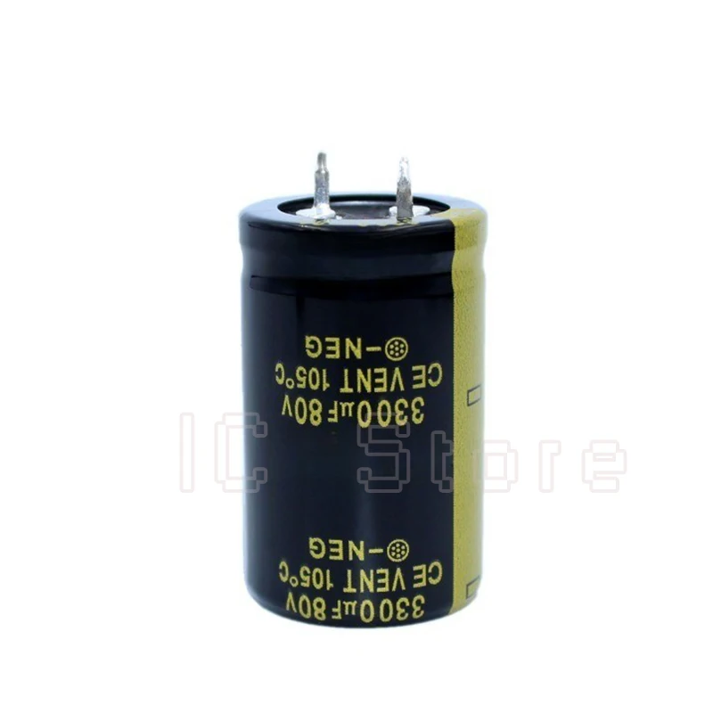 10PCS 80V 3300uf Capacitor Audio Hifi Amplifier 25x40mm 80V3300uf Aluminum Electrolytic Capacitor Low ESR High Frequency 25*40