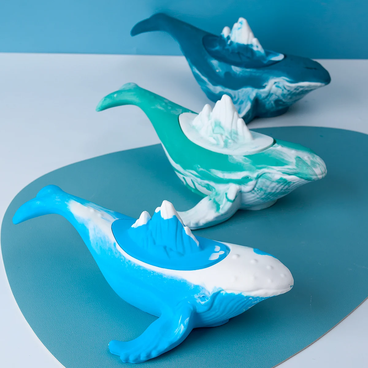 Large Whale Candle Jar Silicone Mold DIY Succulent Planter Gypsum Molds Concrete Resin Storage Box Craft Making Home Decoration