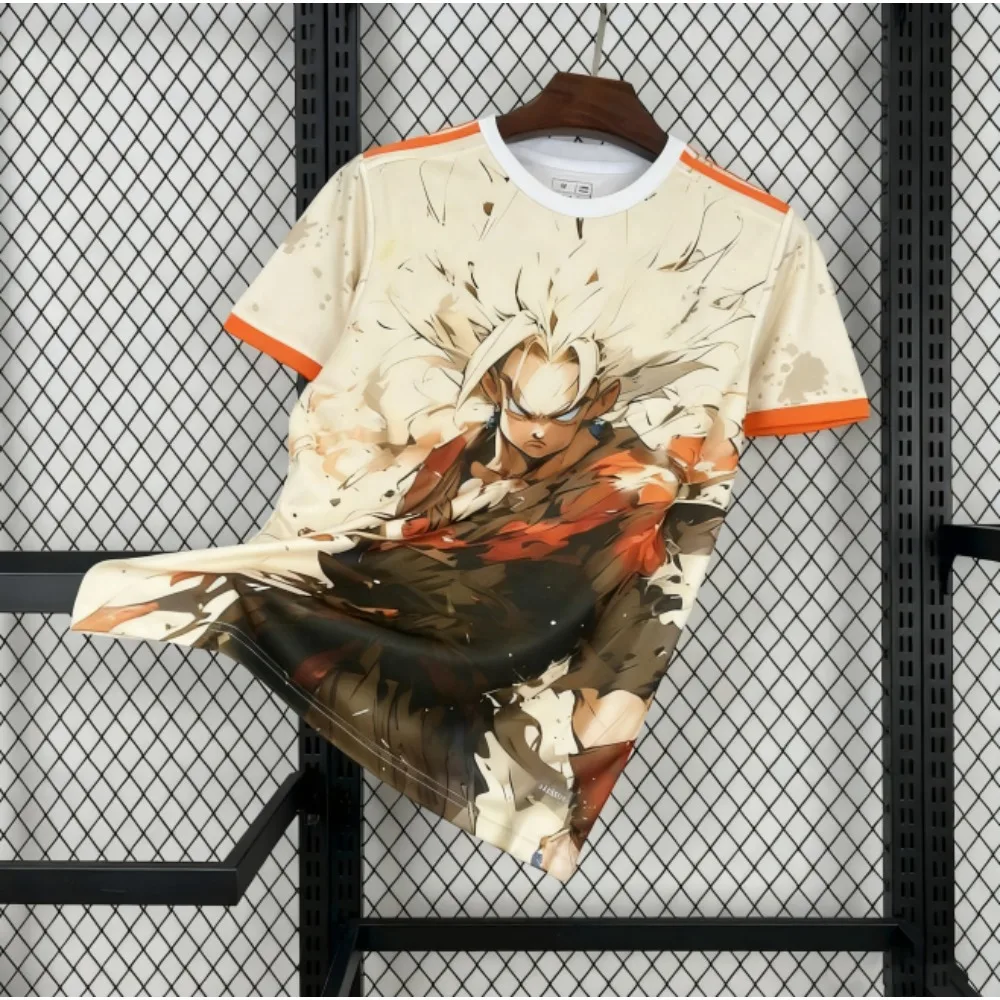 2025-2026 اليابان أنيمي طبعة خاصة الفانيلة تي شيرت ثلاثية الأبعاد مطبوعة كرة القدم قصيرة الأكمام الصيف تي شيرت رياضي غير رسمي