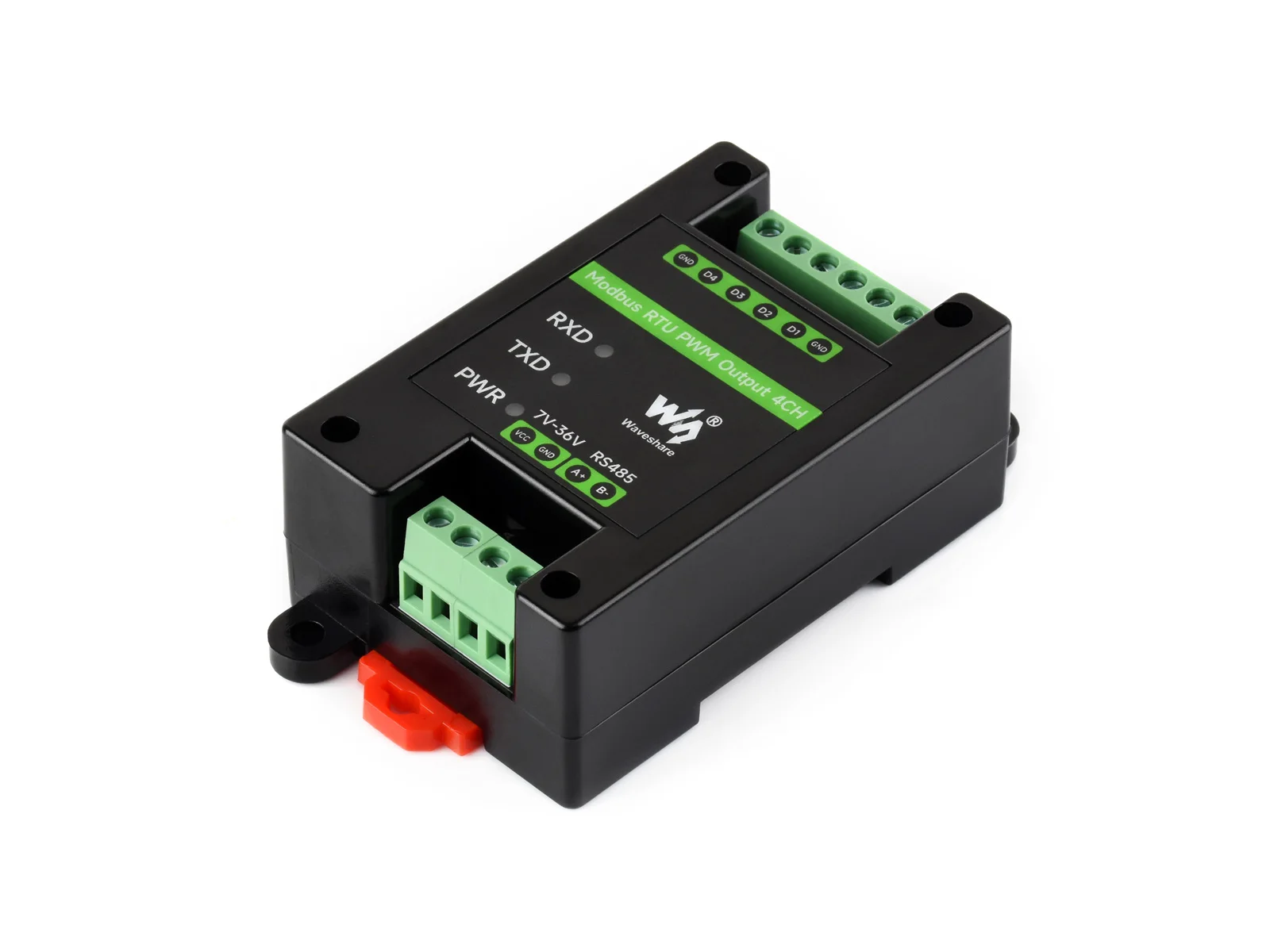 

Industrial 4-Ch PWM Output Module, Modbus RTU Protocol, Isolated RS485 Interface, Adjustable Frequency and Duty Cycle, With Vari