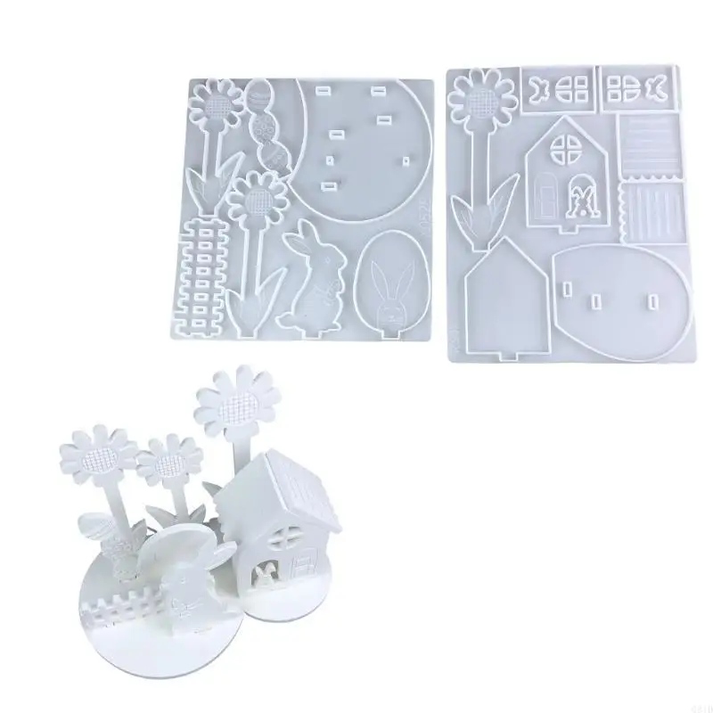Versatile Silicone Mould For Making Rabbit Figures Enhancing Home Aesthetic and Suitable for Holiday Gifts