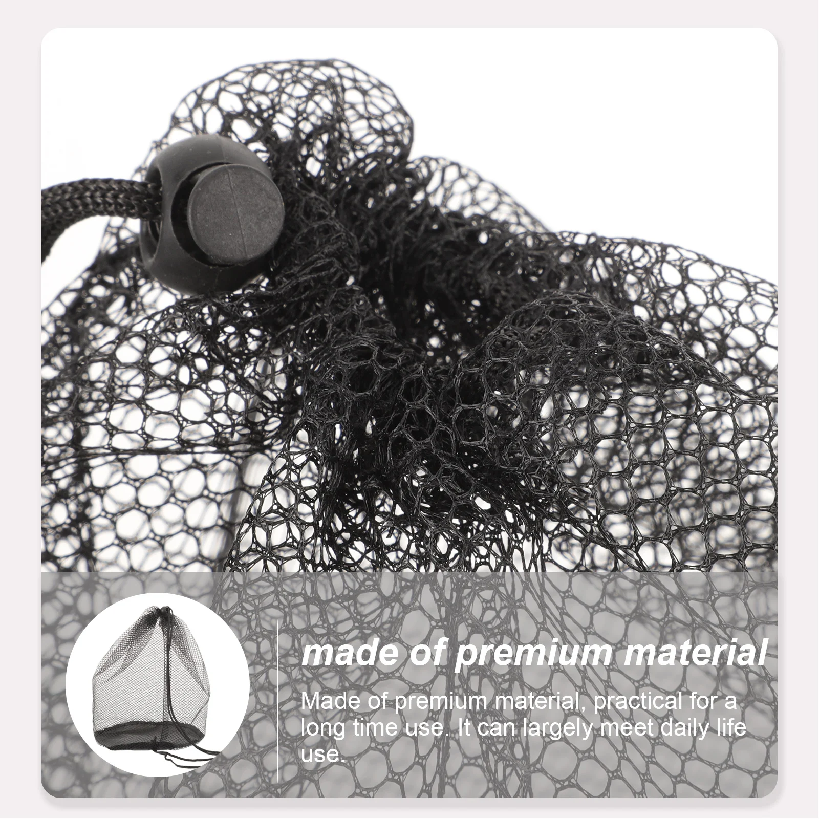 4 Pcs Logo Dish Net Bag Mesh Cone Bags with Drawstring Tote Daily Use Carrier Sports Storage Equipment Small