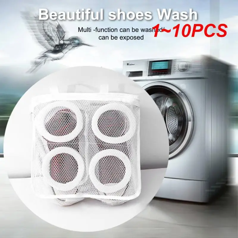 1~10PCS Washing Machine Shoes Bag Travel Shoe Storage bags Portable Mesh Laundry bag Anti-deformation Protective Shoes Airing