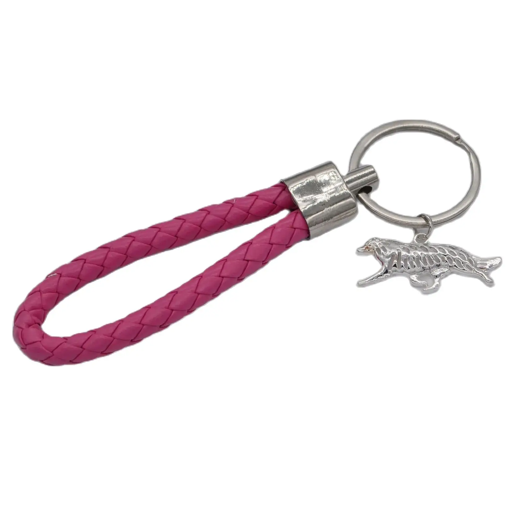 Women's Metal Border Collie Dog Charm Key Chain