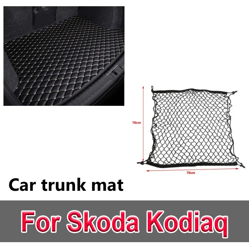

For Skoda Kodiaq 2017 2018 2019 2020 2021 Rear Tail Car Trunk Mat Protective Covers Cargo Carpet 5 7 Seats Styling Accessories