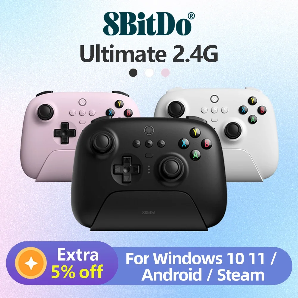 

8BitDo Ultimate 2.4g Wireless Controller Gamepad With Charging Dock 2.4G for PC, Android, Steam Deck & iPhone, iPad, macOS