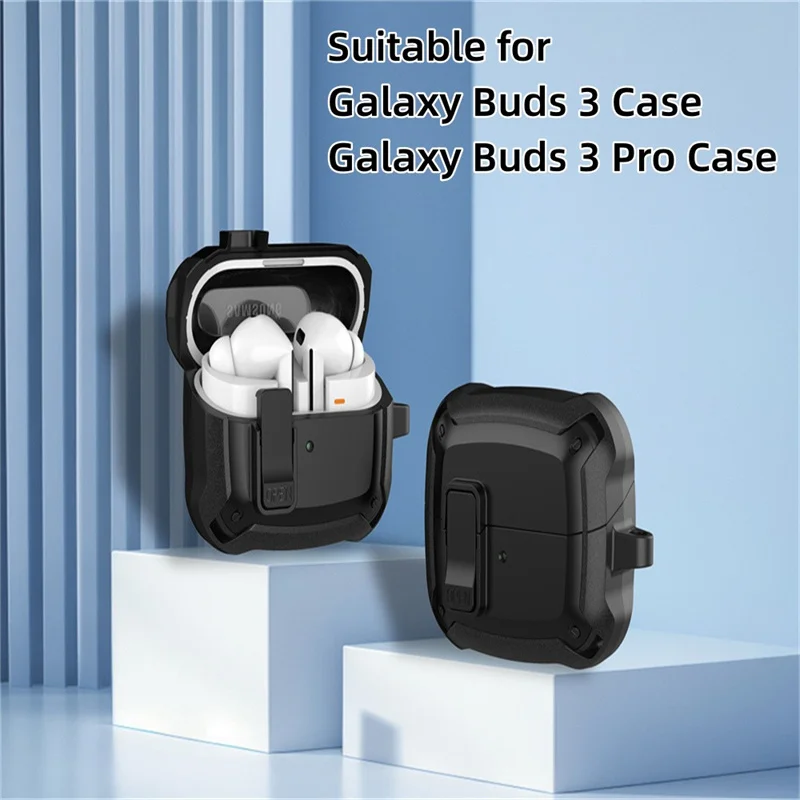

Earphone Case for Samsung Galaxy Buds 3 and 3 Pro Headphone Protective Cover Soft TPU Shockproof Protector Sleeve With Hook
