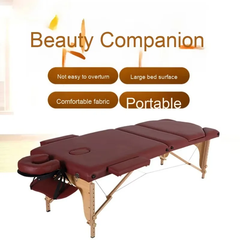New Arrive Factory Price Wooden Thai Massage Bed Customizable Salon Beauty Bed Portable Folding SPA Massage Tables