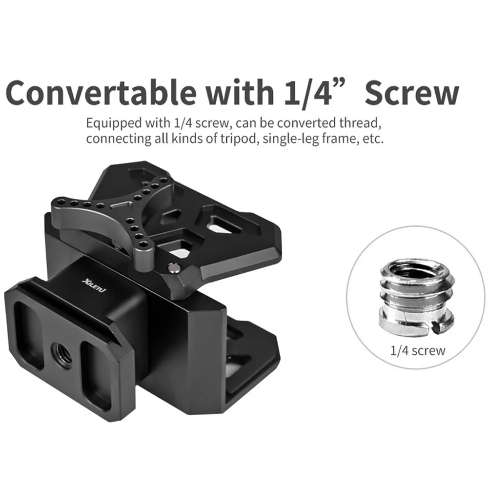 New Hunting Rifle Saddle Mount Clamp Adapter Rest Saddle Tripod Stick Head Clamp With 3/8" Arca Type Thread