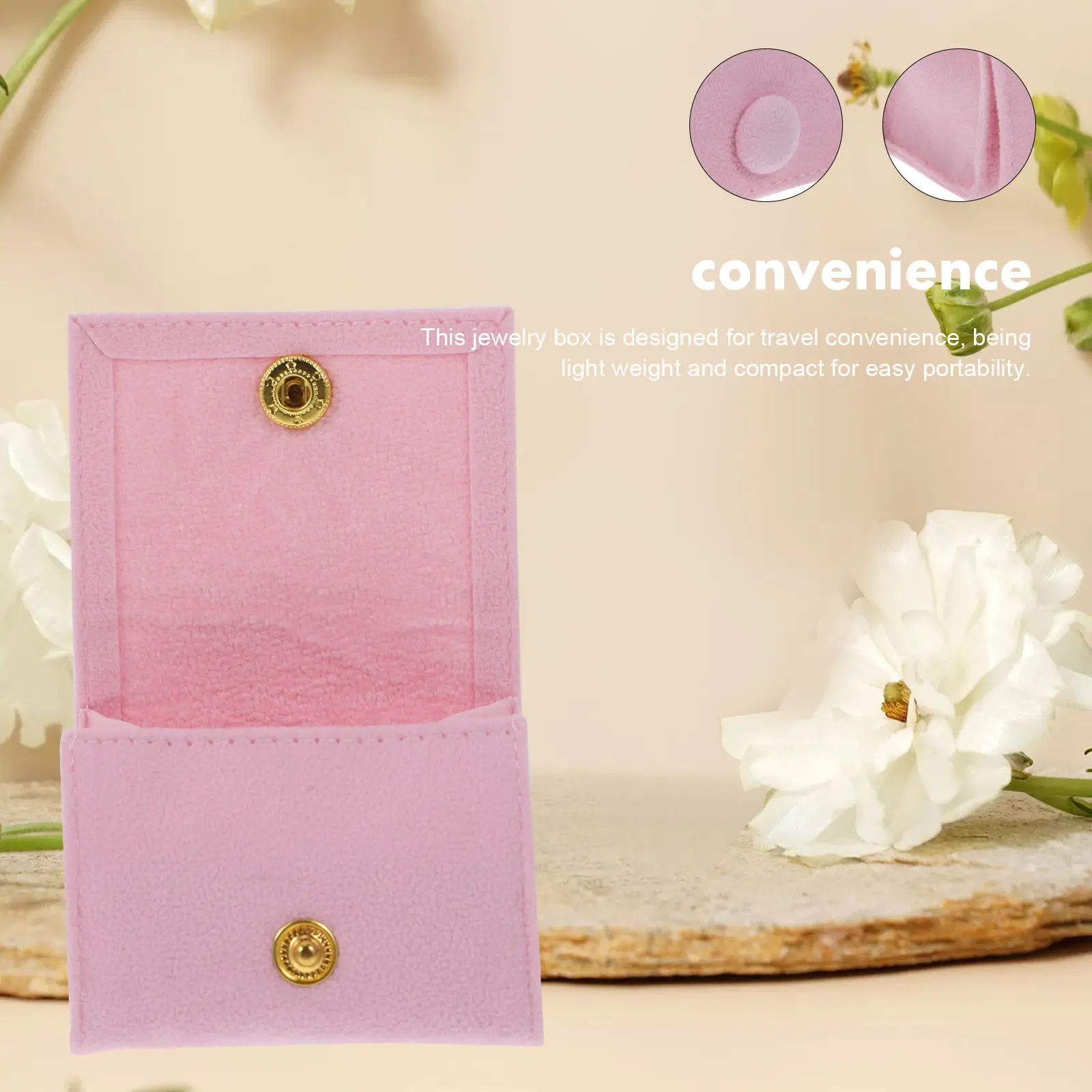 

Mini Ring Box Travel Jewelry Organizer Portable Storage Case Small Jewelry Holder for Rings Earrings Necklaces