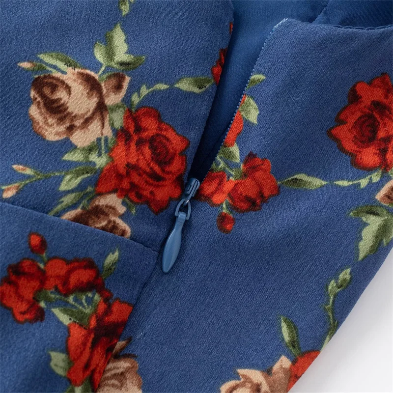 KEYANKETIAN Estate delle nuove donne stampa floreale senza maniche abiti MIDI vacanza vento sottile fiocco con scollo a V agarico patchwork abito a coda di pesce