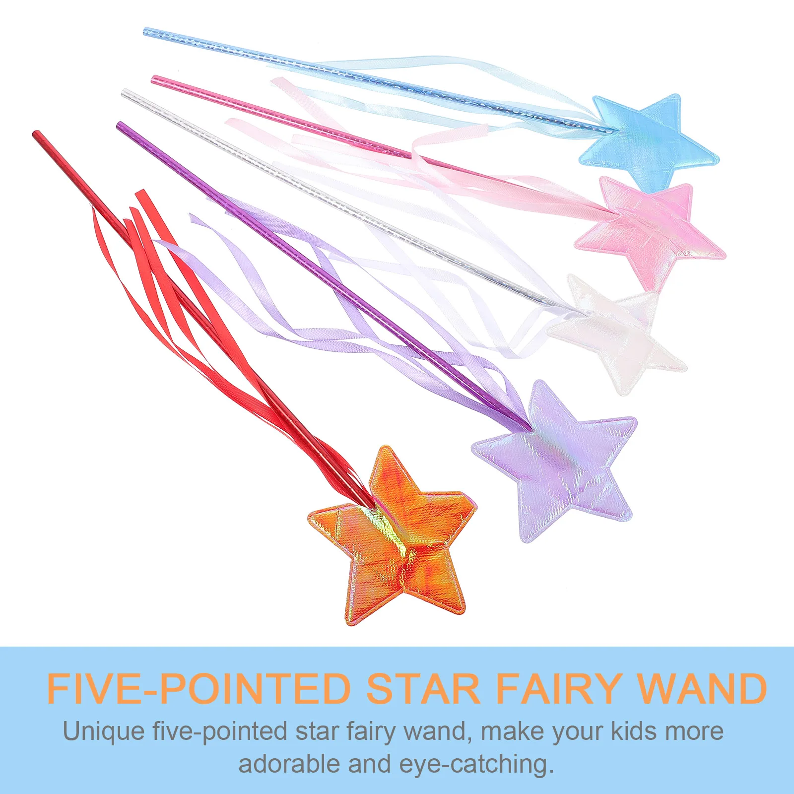 

10pcs Pointed Star Fairy Wand Halloween Girls Cosplay Prop s Halloween Fairy Wand Costumes Pretend Play Stage