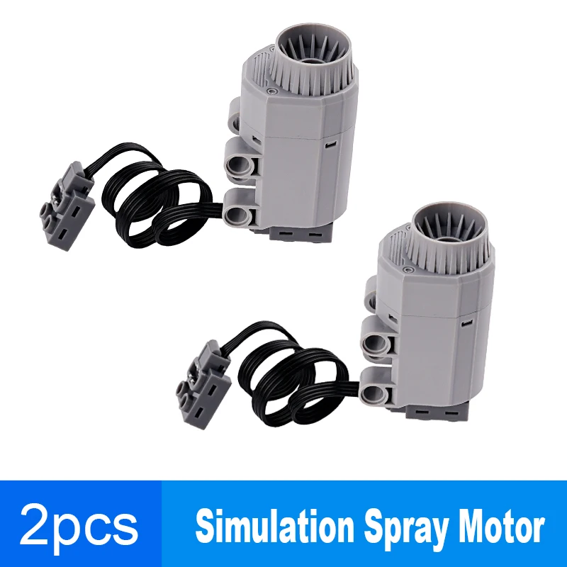 Novo motor de escape de fumaça moc, blocos de construção com efeito de spray simulado, peças de modelo pf, funções de energia, motor técnico