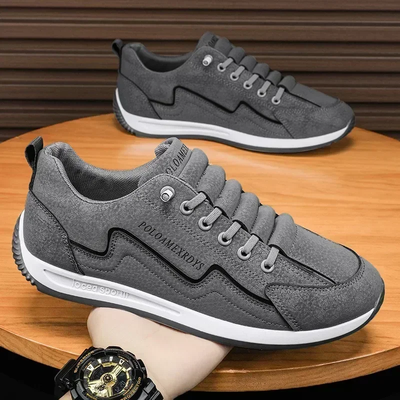 Casual Sneakers Men's Sports Shoes for Men 2025 Spring Autumn Lace-up Men's Outdoor Sport Jogging Shoes Retro Vulcanized Shoes