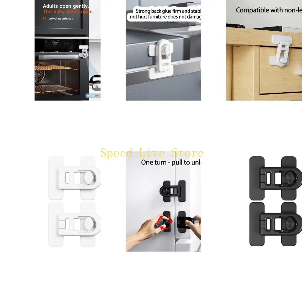 

547C Универсальный замок для кемперов на холодильник, конструкция из АБС-пластика, простая установка, надежное закрытие, дверной